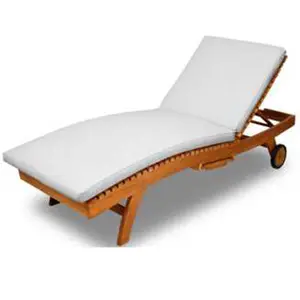 Hotel furniture swimming pool teak wood sunbed and sun lounger