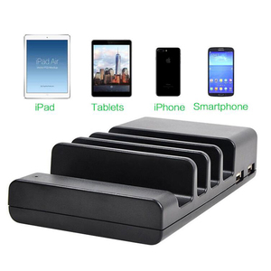 Điện Thoại di động Trạm Sạc 4 Port Usb Trạm Sạc Sạc <span class=keywords><strong>Dock</strong></span> Đứng Desktop Trung Tâm Phụ Trách Organizer với Nhiều Tablet iPh - Product Image 2