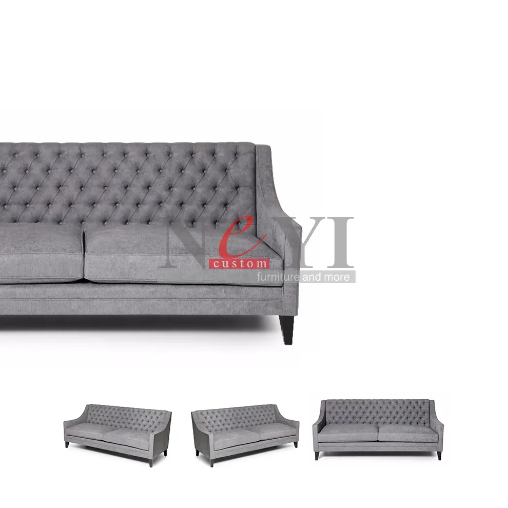 NEYI SF024 modern oturma gri tepeli kumaş 2 3 kişilik kanepe oturma odası için