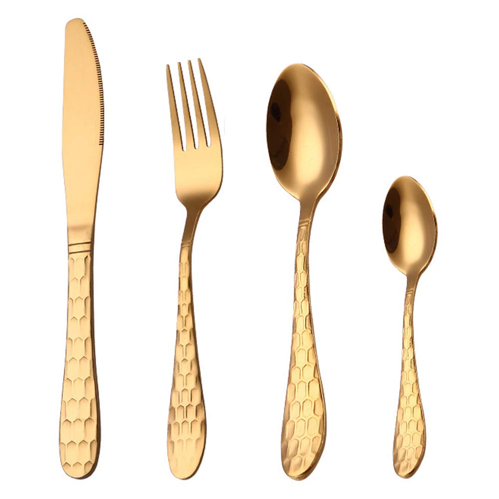 4 Piece  Gold