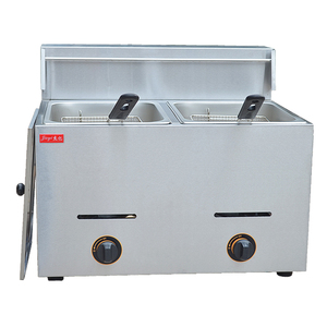 Fábrica Al Por Mayor Tipo De Gas Freidora Comercial/Doble Pan Freidoras en Venta - Product Image 2