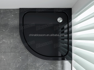 Bajo de baño Slim cuadrante <span class=keywords><strong>barato</strong></span> Sector portátil de <span class=keywords><strong>resina</strong></span> de fibra de vidrio blanco claro ABS de <span class=keywords><strong>ducha</strong></span> de acrílico bandeja con desagüe - Product Image 5