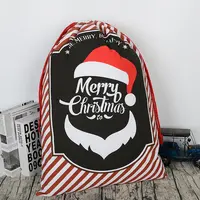 Neue Weihnachts geschenkt üten Organic Heavy Canvas Bag Santa Draw string Bag für Kinder