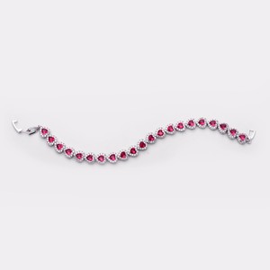Teemi mayorista 4Colors rodio de la manera forma del corazón cúbicos circón Piedra Mujer Wedding Party Noble pulseras del <span class=keywords><strong>encant</strong></span> - Product Image 2