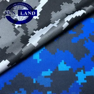 Mode Sportkleding Kleding 100% Polyester Sublimatie Camouflage Stof Gedrukt Mesh Stof