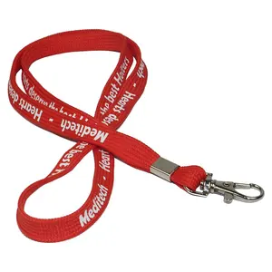 High qualität Tubular lanyard mit metall clip haken