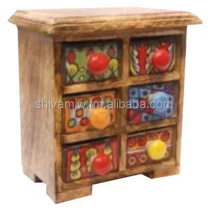 Metier Latest Design Wholesale Factory Supply Cheap Modern Fancy Handmade Wooden Multiple tall chest spice drawers