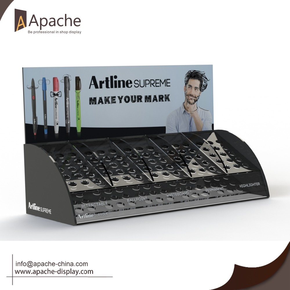 Custom High Quality Hot Sale Acrylic Pen Counter Display for Company Staff — view 2