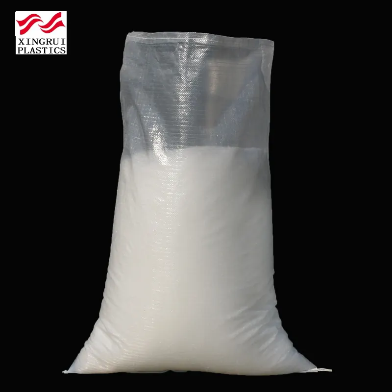 Transparente sacos de polipropileno saco tecido pp saco de arroz tecido 25kg