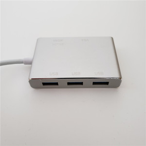 5 trong 1 Type-<span class=keywords><strong>C</strong></span> USB <span class=keywords><strong>C</strong></span> 3.1 Loại <span class=keywords><strong>C</strong></span> để <span class=keywords><strong>HDMI</strong></span> VGA Docking Station với USB 3.0 HUB Adapter Cable đối với MacBook Samaung Google Chromebook - Product Image 4