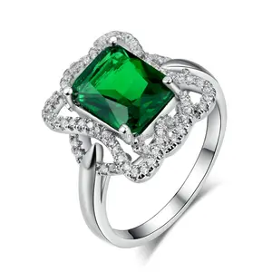 高品质经典18k黄金及白色镀金CZ钻石结婚戒指批发女性R496