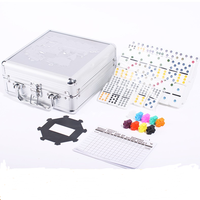 Jeu de dominos mexicain 91 Domino Color Dot Train dans un coffret en aluminium