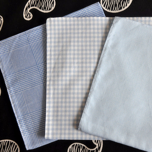 Para Hombre de algodón azul cielo <span class=keywords><strong>serie</strong></span> pañuelo de bolsillo cuadrado - Product Image 1