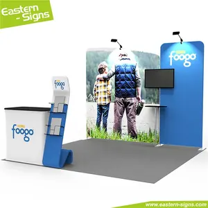 Custom Exhibition Pop Up Backdrop Expo Booth Display Exhibition Stand Booth