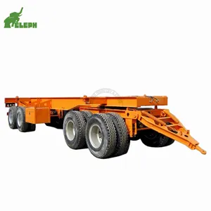 Container chassis carrier skeletal drawbar trailer