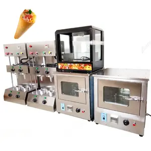 Fabriek Prijs 4 Heads Pizza Kegel Machine/pizza Oven Elektrische/Rvs snack ConePizza Making Machine