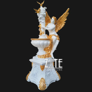 Estatua de Mujer Ángel Desnuda de Resina, Fibra de Vidrio y Bronce, Tamaño Real, con Maceta, Estilo Artístico - Product Image 5