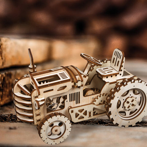 Jouet éducatif en <span class=keywords><strong>bois</strong></span> 3D certifié CPC Robotime <span class=keywords><strong>Rokr</strong></span> LK401, modèle de tracteur, puzzle à assembler pour enfants - Product Image 4
