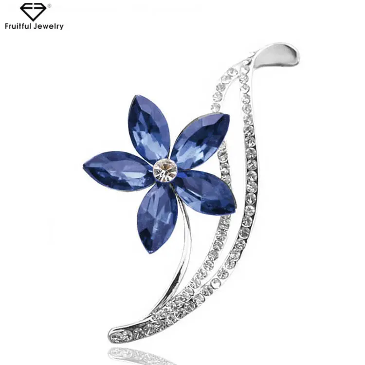 Cristales de diamantes de imitación flor broches para las mujeres, Simple de moda de diseño de joyería de la boda Pin broche bisutería broches regalo