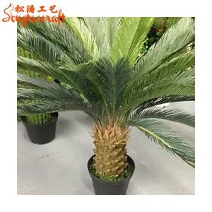 Fábrica ao ar livre decorativas baratos nomes de cycas revoluta ornamental bonsai plantas artificiais por atacado para venda