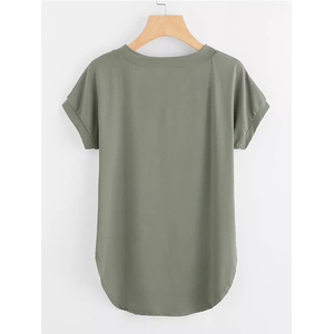 Personalizado de manga corta Camiseta de algodón blanco <span class=keywords><strong>Mujer</strong></span> - Product Image 2