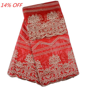 1303 Dentelle <span class=keywords><strong>Bazin</strong></span> Blanche 5 Yards et Dentelle Française 2 Yards, <span class=keywords><strong>Robe</strong></span> Broderie <span class=keywords><strong>Bazin</strong></span> Africaine, Tissu Africain - Product Image 5