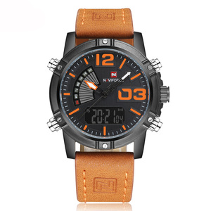 WJ-5936 <span class=keywords><strong>Naviforce</strong></span> 가죽 밴드 방수 하이 퀄리티 일본 운동 남자 손목 시계 - Product Image 5