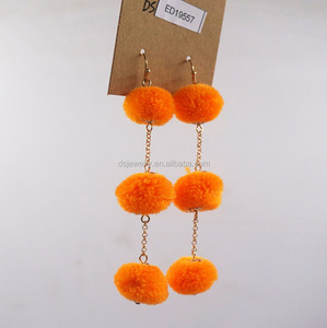 Último nuevo diseño hecho a mano hilo de seda pendientes de Cuentas 2017 - Product Image 3