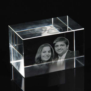 <span class=keywords><strong>Cubo</strong></span> de grabado láser de <span class=keywords><strong>cristal</strong></span> personalizado, marco de fotos <span class=keywords><strong>3D</strong></span> de <span class=keywords><strong>cristal</strong></span> para aniversario conmemorativo, regalos para parejas - Product Image 2