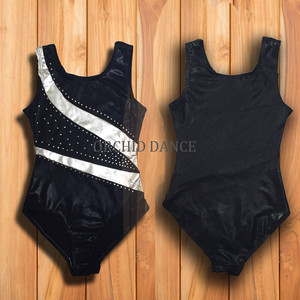 Débardeur strass en Spandex brillant pour enfants, accessoire de <span class=keywords><strong>gymnastique</strong></span> justaucorps pour filles, collection Offre Spéciale - Product Image 6