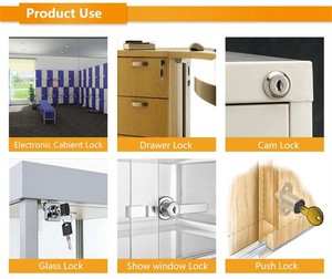 Toptan manufactural dosya dolabı 4 çekmece ile çubuk kilit ahşap, paslanmaz çelik dolap ahşap dolap için çekme kilidi, çekmece - Product Image 5