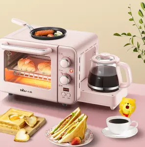 Sıcak Popüler 3-in-1 Çok Fonksiyonlu Kahvaltı tost makinesi fırın/Kalbur/Kahve makinesi kahvaltı makinesi