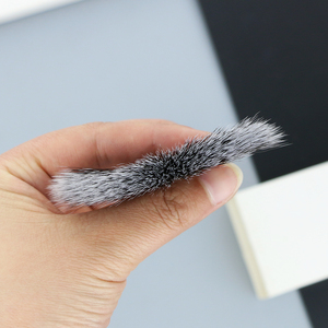 Meibeaili — pinceaux de maquillage avec Logo personnalisé, brosse en éventail à poils synthétiques, noir/gris, outils à reflets, 839, vente en gros - Product Image 5