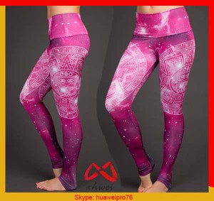 Mujeres del deporte capris Custom gimnasio de yoga pantalones impreso galaxy leggings - Product Image 1