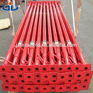 Guangzhou <span class=keywords><strong>Factory</strong></span> 2200-3900MM Soporte de tubería pintado Accesorios de apuntalamiento <span class=keywords><strong>Jack</strong></span> Accesorios de empuje de acero ajustable