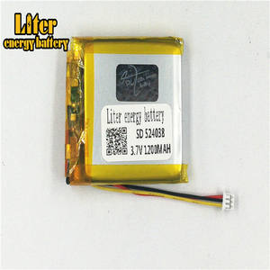 Connector 1,25-3 p 3,7 V 524038 1200 mAh rechargeable LiPo battery solar Li ion polymer lithium battery with PCM - Product Image 2