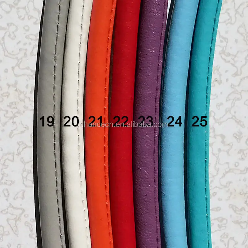 Pantone color stitched leather cord sheepskin