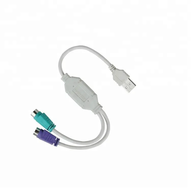 USB untuk Dual PS/2 PS2 Adaptor Converter Kabel Kabel untuk Mouse dan Keyboard