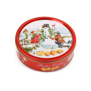 Biscotti Danesi al Burro Natalizi in Lattina da 250g, Biscotti Salati Rotondi OEM - Product Image 3