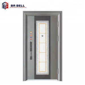 Sederhana Modern Kualitas Tinggi Utama Desain Pintu Depan Rumah Hotel Kamar Pintu Steel Security Door