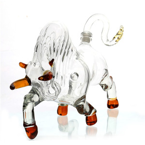 Carafe à liqueur Jia Teng 1000ml en forme de taureau carafe en verre pour alcool-Vodka, rhum, Bourbon, vin, whisky, <span class=keywords><strong>Tequila</strong></span> - Product Image 4