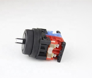 Diámetro 30mm eléctrica 2 o <span class=keywords><strong>3</strong></span> selector de posición interruptor de botón cabeza plana redonda momentánea interruptor giratorio - Product Image 5