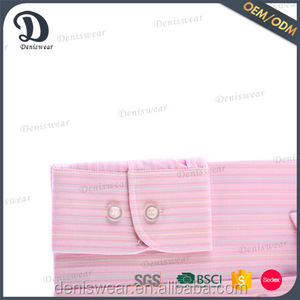 Manga larga de algodón poliéster Rosa estrecha <span class=keywords><strong>rayas</strong></span> <span class=keywords><strong>camisa</strong></span> de vestir para los hombres - Product Image 3