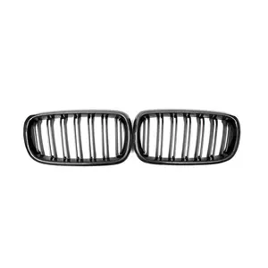 Đối Với BMW X5 X6 F15 F16 X5M F85 X6M F86 Nâng Cấp Carbon Kép Slat Mặt Trước Cản Trước Lưới Tản Nhiệt Trung Tâm Lưới Tản Nhiệt 2014 +