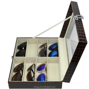 Boîte de rangement pour lunettes de soleil en cuir tendance - Product Image 1