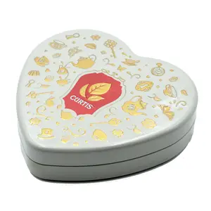 heart tin can candy metal tin box gifts package customized Valentine's gift Box