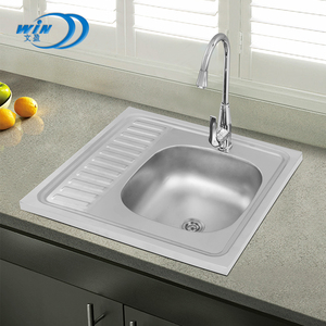Évier carré en acier inoxydable de 600x600mm au-dessus <span class=keywords><strong>du</strong></span> comptoir pour la cuisine - Product Image 5