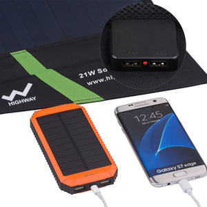 Powergreen <span class=keywords><strong>21</strong></span> W panel solar impermeable doble USB Cargador Solar plegable Banco de la <span class=keywords><strong>energía</strong></span> del <span class=keywords><strong>teléfono</strong></span> móvil - Product Image 4