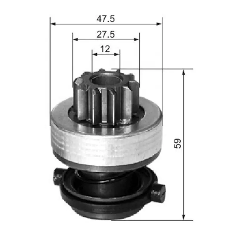 Iniciante engrenagem de roda livre 54-9156 1006209539 usado em 110 series pmgr starters