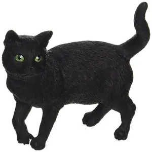Лидер продаж, персонализированные фигурки черных кошек ручной работы из смолы